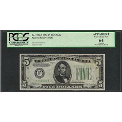 1934 $5 Federal Reserve Note Fr.1956-F DGS PCGS Very Choice New 64 Apparent