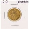 Image 1 : 1919 Columbia 5 Pesos Gold Coin