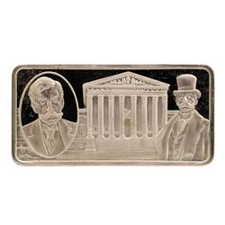 500 Grain Sterling Silver Franklin Mint 100 Greatest Americans Ingot