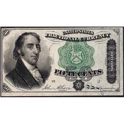 March 3, 1863 Fourth Issue 50 Cent Fractional Currency Note