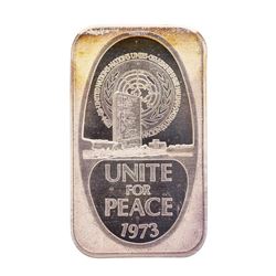 1973 Unite for Peace 1 oz .999 Fine Silver Art Bar