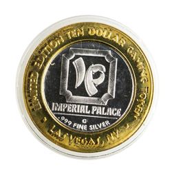 .999 Silver Imperial Palace Las Vegas, NV $10 Casino Limited Edition Gaming Toke