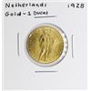 Image 1 : 1928 Netherlands Ducat Gold Coin