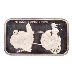 1974 Thanksgiving Madison Mint 1 oz .999 Fine Silver Art Bar