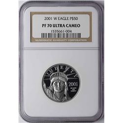 2001-W $50 Platinum American Eagle Coin NGC PF70 Ultra Cameo