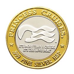 .999 Silver HSP Princess Cruises Casino Limited Edition Gaming Token