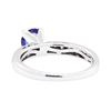Image 3 : 14KT White Gold 0.83 ctw Sapphire and Diamond Ring