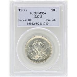1937-S Texas Commemorative Half Dollar Coin PCGS MS66