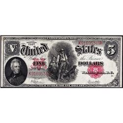 1907 $5 Woodchopper Legal Tender Note