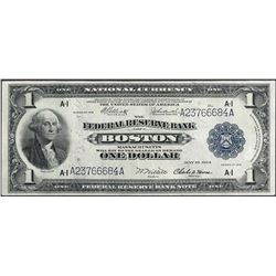 1918 $1 Federal Reserve Bank of Boston Note