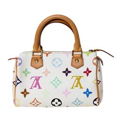 Louis Vuitton White Multicolor Monogram Mini Speedy
