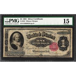 1891 $1 Martha Washington Silver Certificate Note Fr.223 PMG Choice Fine 15