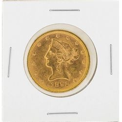 1892 $10 Liberty Head Eagle Gold Coin