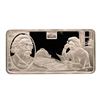 Image 1 : 500 Grain Sterling Silver Franklin Mint 100 Greatest Americans Ingot