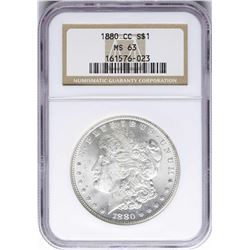 1880-CC $1 Morgan Silver Dollar Coin NGC MS63
