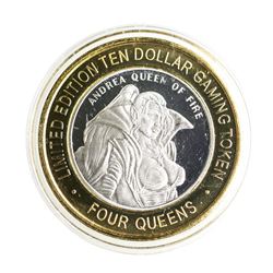 .999 Silver Four Queens Casino Hotel Las Vegas $10 Limited Edition Gaming Token