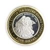 Image 1 : .999 Silver Four Queens Casino Hotel Las Vegas $10 Limited Edition Gaming Token