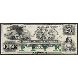 1800's $5 New England Commercial Bank Rhode Island Obsolete Note