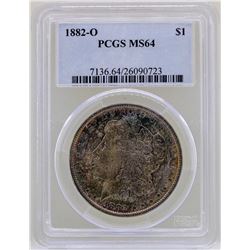 1882-O $1 Morgan Silver Dollar Coin PCGS MS64 Great Color