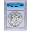 Image 1 : 1891-CC $1 Morgan Silver Dollar Coin ICG MS63