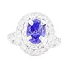 Image 1 : 14KT White Gold Ladies 2.46 ctw Tanzanite and Diamond Ring