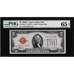 1928D $2 Legal Tender Note Fr.1505 PMG Gem Uncirculated 65EPQ