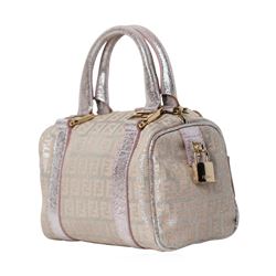 Fendi Metallic Zucca Mini Boston Boulotto Bag