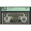 Image 1 : 1899 $2 Mini-Porthole Silver Certificate Note Fr.257m PCGS Very Fine 25