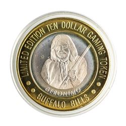 .999 Silver Buffalo Bills Resort & Casino Primm, NV $10 Limited Edition Gaming T