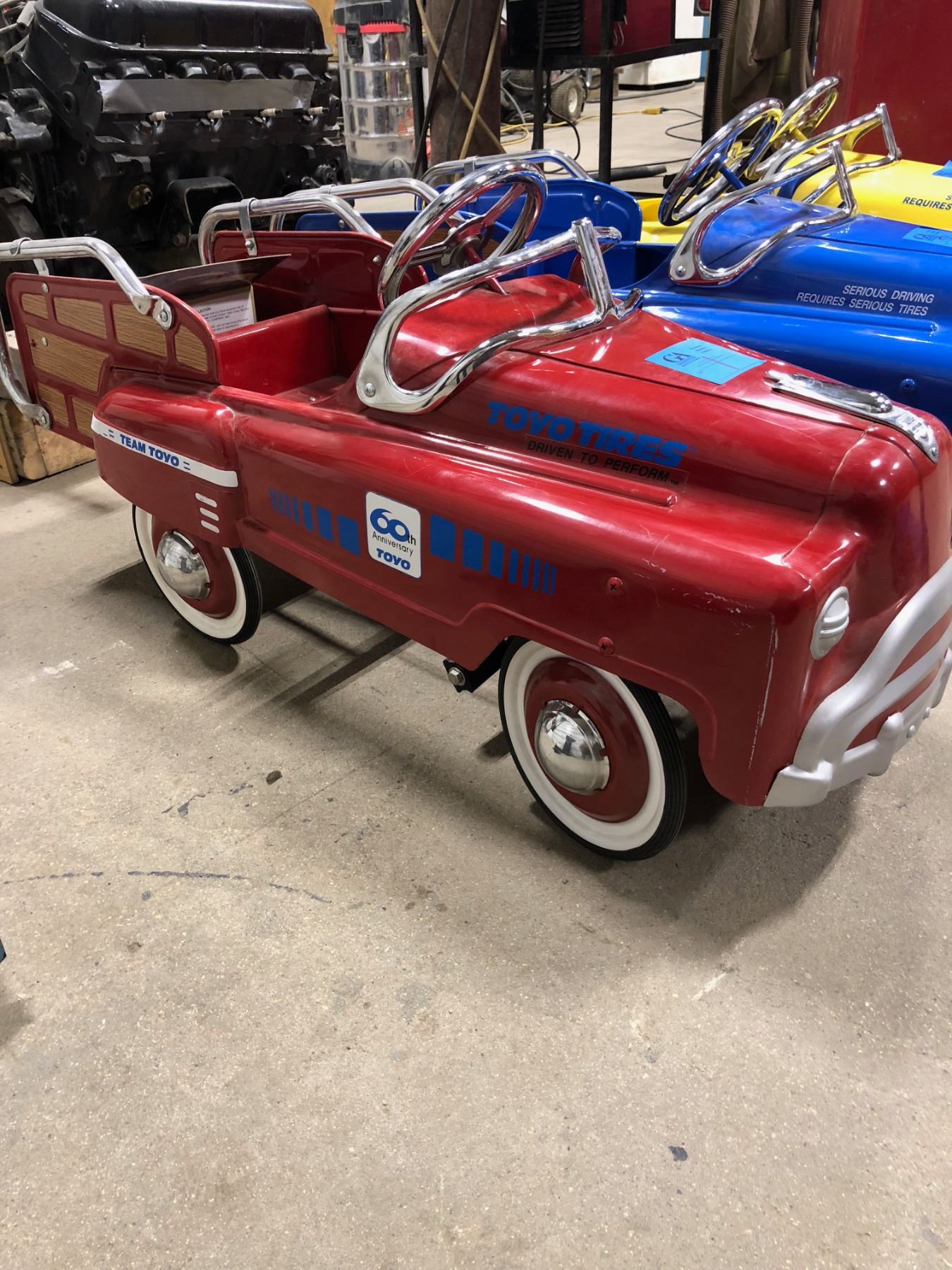 60th Anniversary Toyo Tires Kids Pedal Car Red in colour