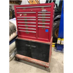 Gray Pro Series Toolbox loaded with tools 3.7ft x 1.9ft