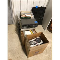 Sansui AUTOMATIC RETURN FR-D3 Direct Drive Turn Table. Various records. Dolby double cassette deck,