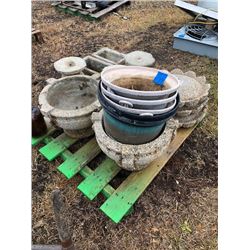 Pallet of Concrete Planters