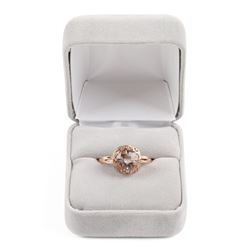 A 10K Rose Gold & Diamond Ring