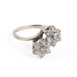 A 14k Gold & Diamond Cluster Ring