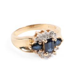 A 14K Gold, Sapphire Ring