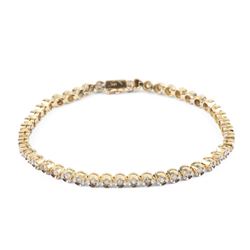 A 14K Gold, Diamond Bracelet
