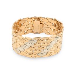 An 18K Yellow and White Gold Bracelet