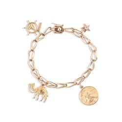 A 10K Gold Charm Bracelet
