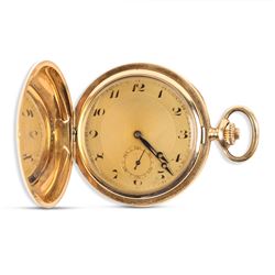 French, 14K Rose Gold Pocket Watch