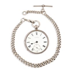 J.W Benson, English Pocket Watch & Chain