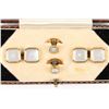 Image 2 : A British 9K Gold & Mother-of-Pearl Cufflinks Set