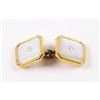 Image 3 : A British 9K Gold & Mother-of-Pearl Cufflinks Set