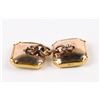 Image 4 : A British 9K Gold & Mother-of-Pearl Cufflinks Set