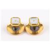 Image 6 : A British 9K Gold & Mother-of-Pearl Cufflinks Set