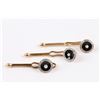 Image 2 : Krementz, 14K Gold, Onyx & Pearl Cufflinks Set