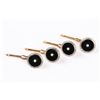 Image 4 : Krementz, 14K Gold, Onyx & Pearl Cufflinks Set