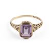 Image 1 : An Edwardian 10K Gold & Amethyst Ring