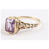 Image 2 : An Edwardian 10K Gold & Amethyst Ring