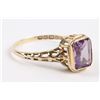 Image 3 : An Edwardian 10K Gold & Amethyst Ring